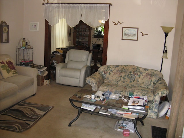 view of carpeted living room