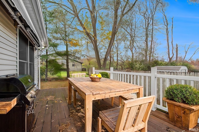 view of wooden deck