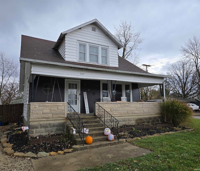 view of front of house with a porch