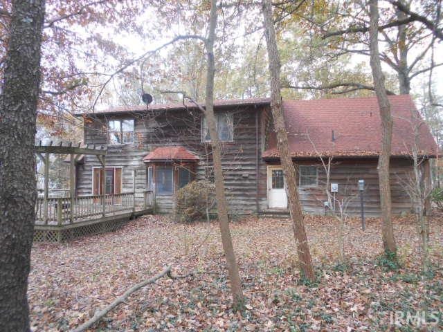 view of front facade with a deck