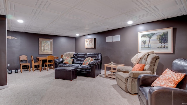 view of carpeted living room