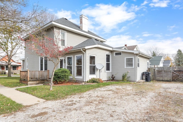 view of rear view of property