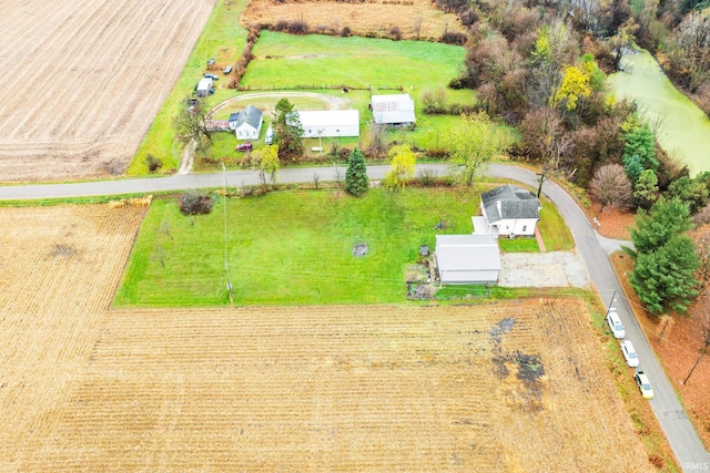 aerial view with a rural view