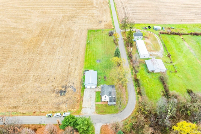 aerial view featuring a rural view