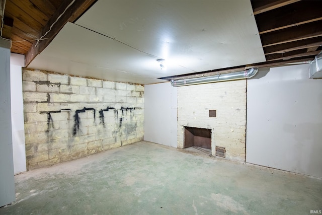 view of basement