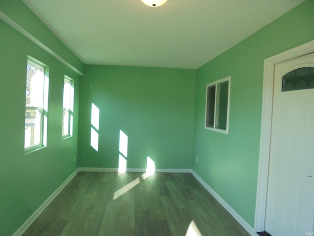 empty room featuring hardwood / wood-style flooring