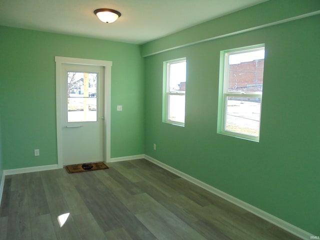 entryway featuring dark hardwood / wood-style floors