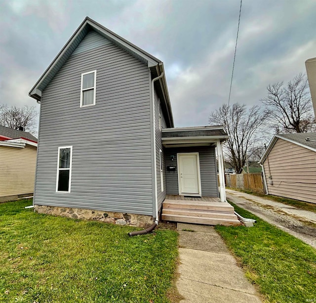 exterior space featuring a yard