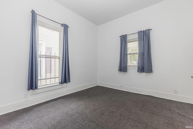 spare room featuring carpet flooring and a healthy amount of sunlight