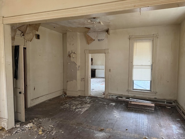 misc room with dark hardwood / wood-style flooring