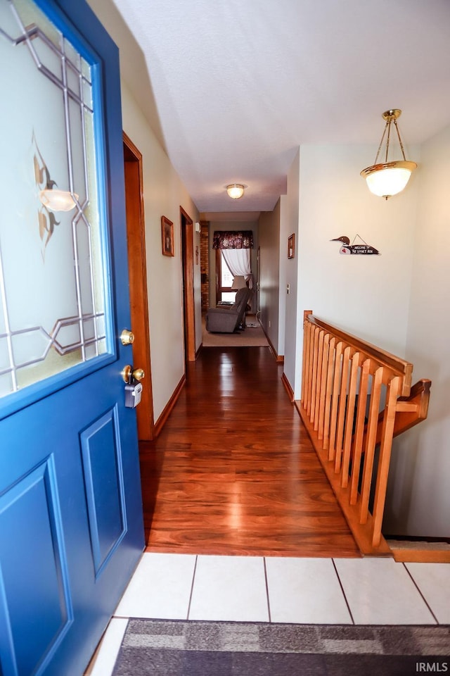 entrance foyer with wood-type flooring