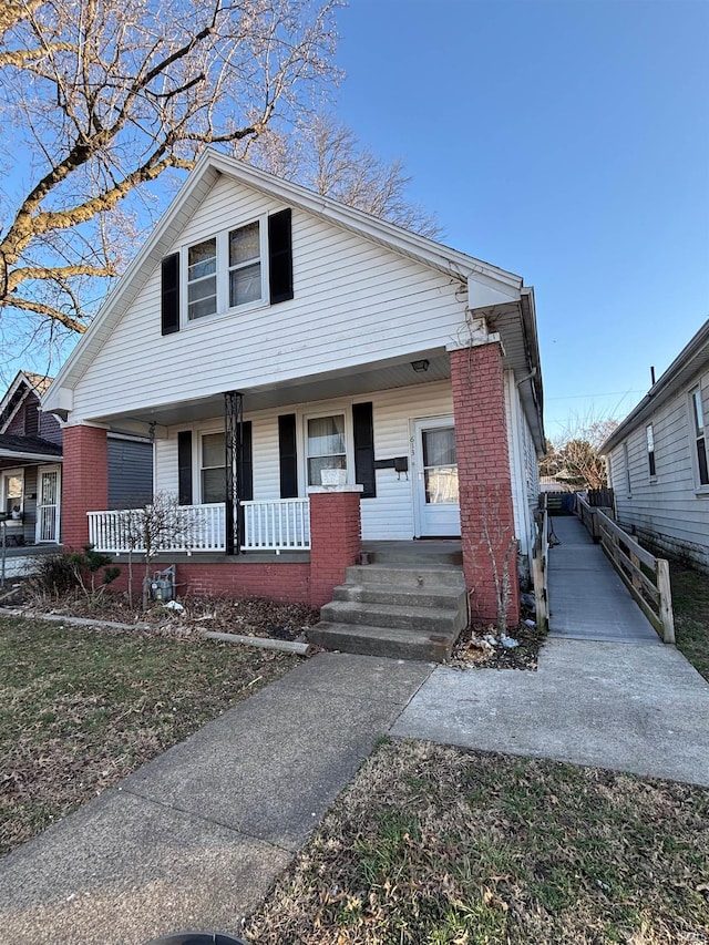 bungalow with covered porch