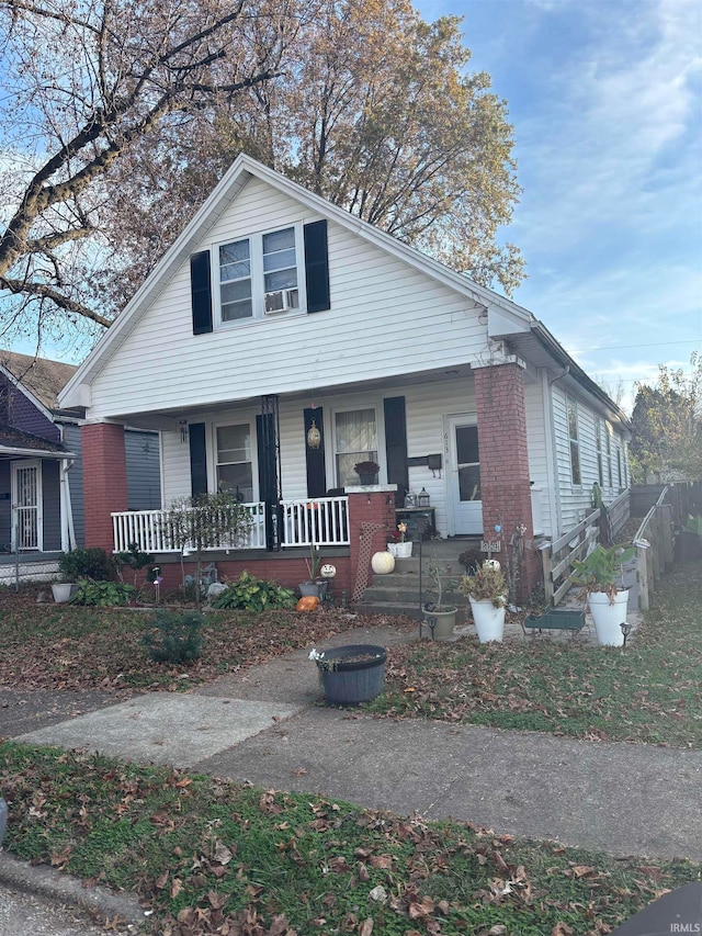 bungalow featuring covered porch