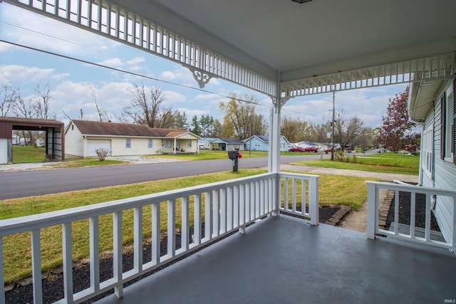 exterior space featuring covered porch