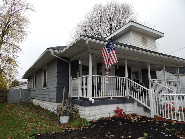 bungalow-style home featuring covered porch