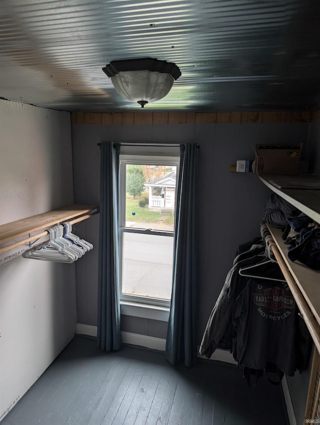 spacious closet featuring wood-type flooring