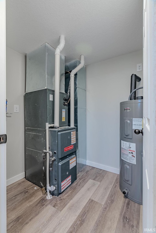 utilities featuring heating unit and water heater