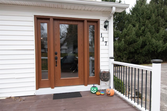 view of doorway to property