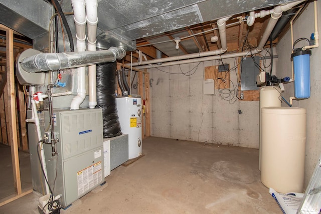 utilities with heating unit and water heater