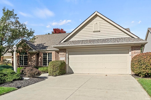 view of front facade with a garage