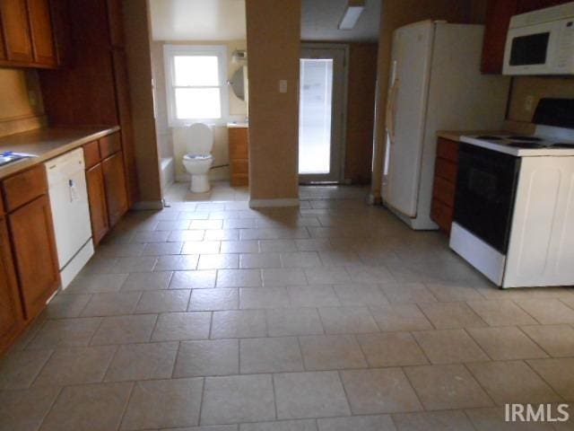 kitchen featuring white appliances