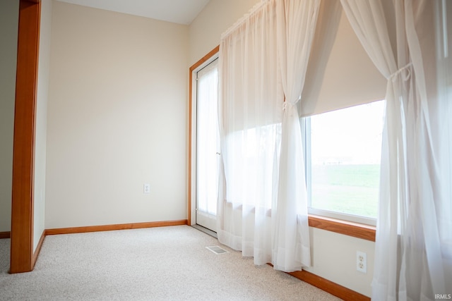 view of carpeted empty room