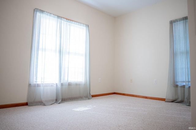 view of carpeted empty room