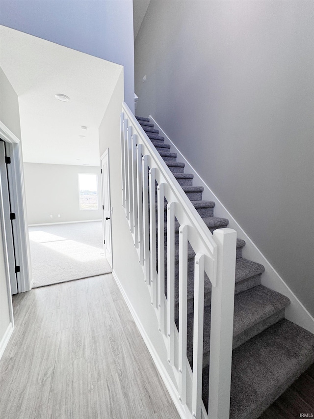 1327 W Hamilton N Rd, Fort Wayne, IN 46814 - stairway featuring wood finished floors and baseboards