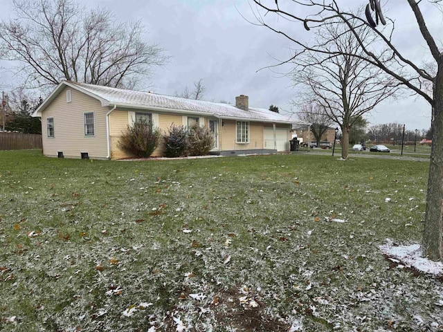 view of home's exterior with a lawn