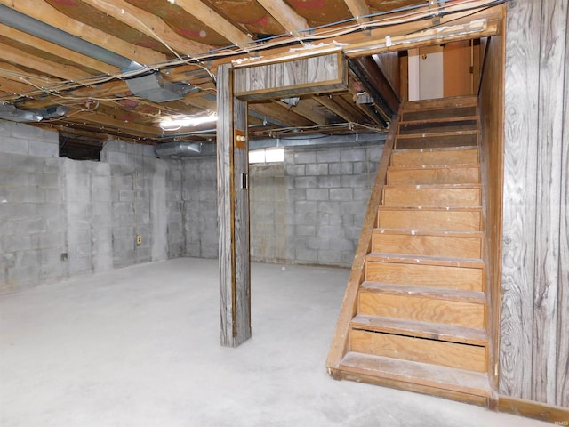 view of basement