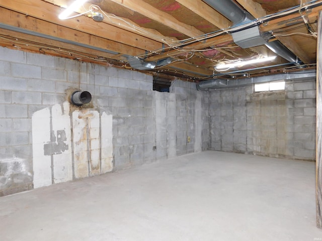 view of basement