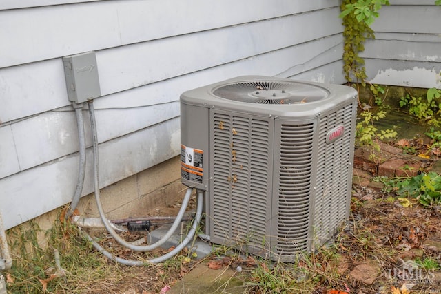 exterior details featuring central AC unit