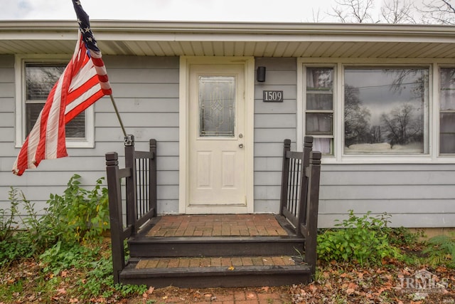 view of doorway to property