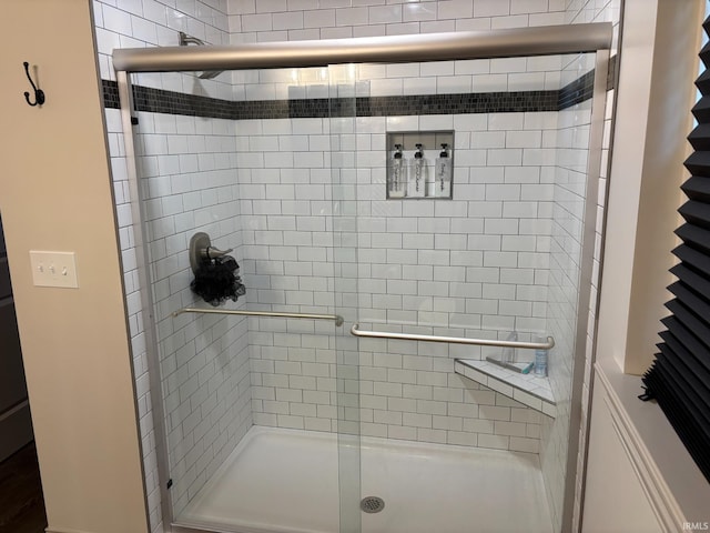 bathroom with walk in shower