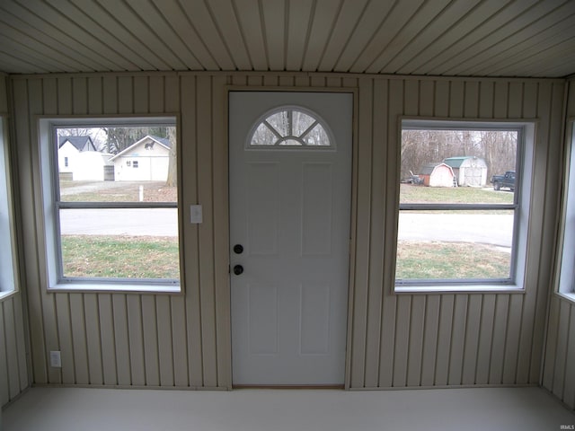 doorway to outside with a healthy amount of sunlight