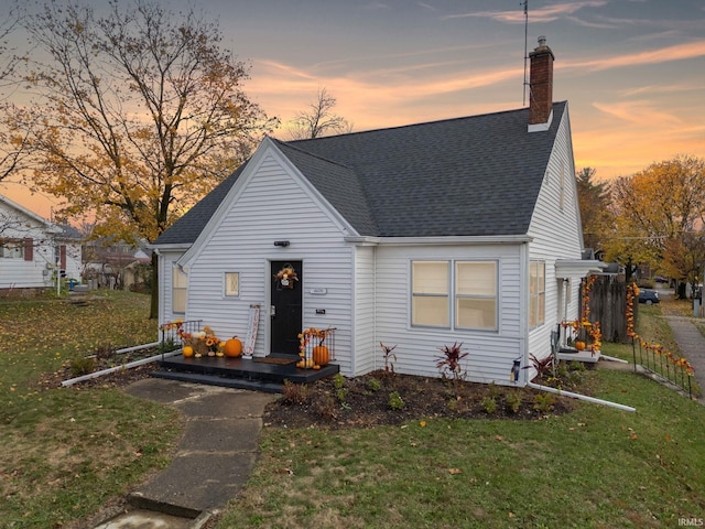 bungalow with a lawn