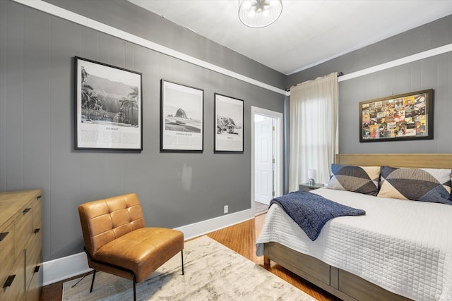 bedroom featuring hardwood / wood-style flooring