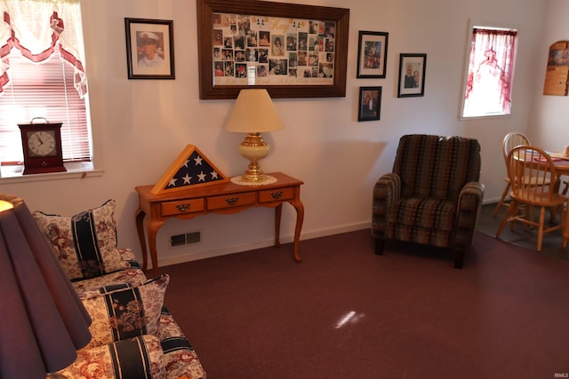 208 Sycamore St, Loogootee, IN 47553 - living area with carpet floors and baseboards