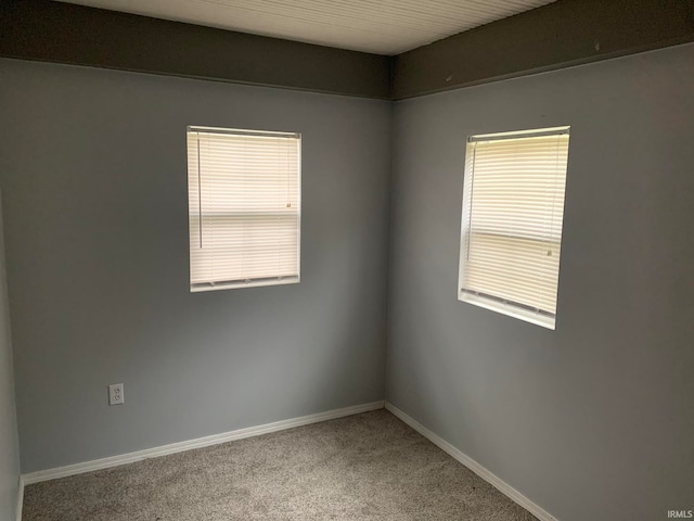 carpeted spare room with plenty of natural light