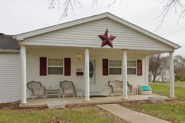 bungalow with a porch