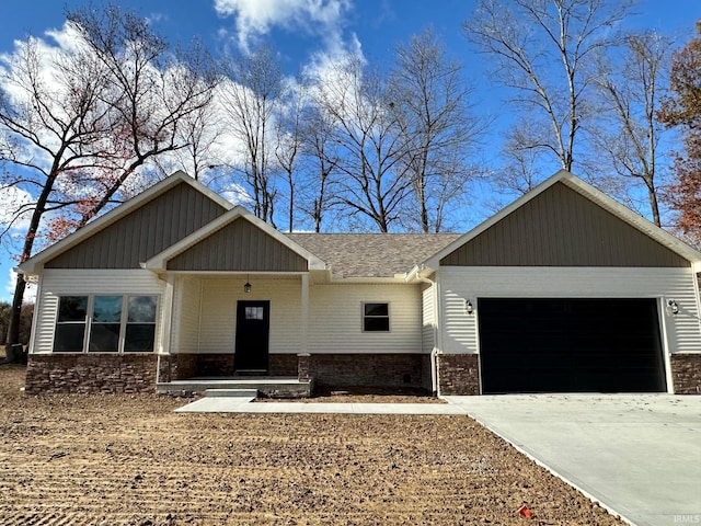 craftsman-style house with a garage