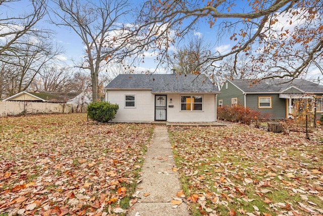 view of single story home