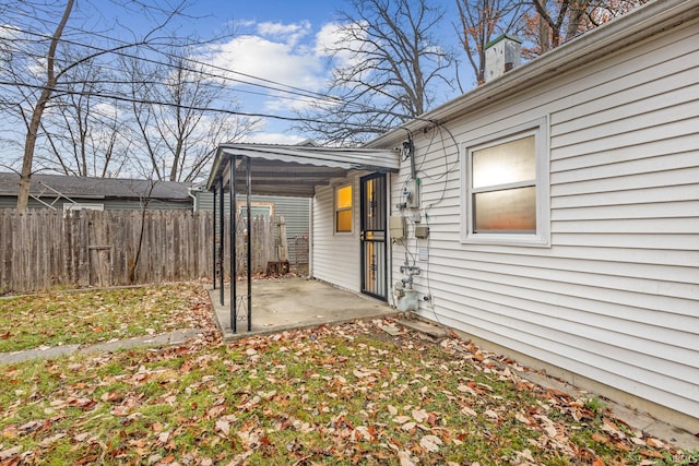 exterior space featuring a patio