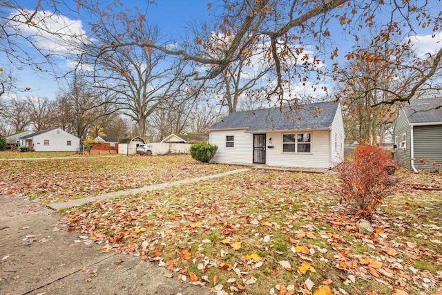 view of single story home