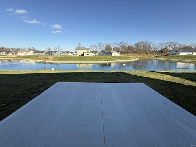15384 Brimwillow Dr, Huntertown, IN 46748 - view of patio / terrace with a water view and a residential view