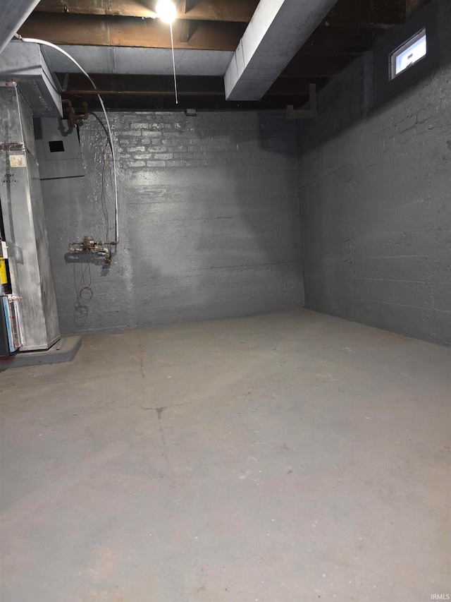 view of basement