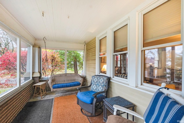 view of sunroom