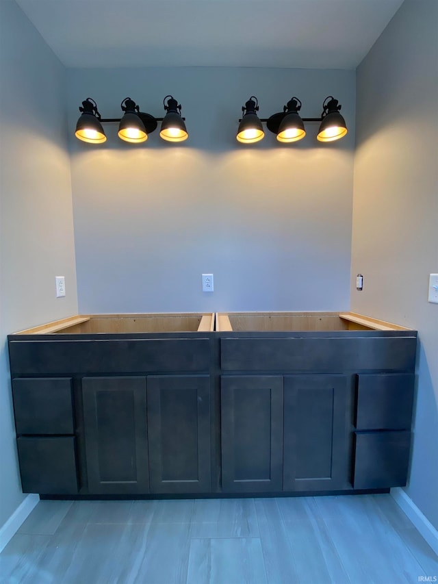 bathroom featuring wood-type flooring