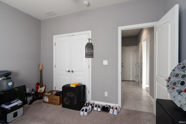 interior space featuring a closet