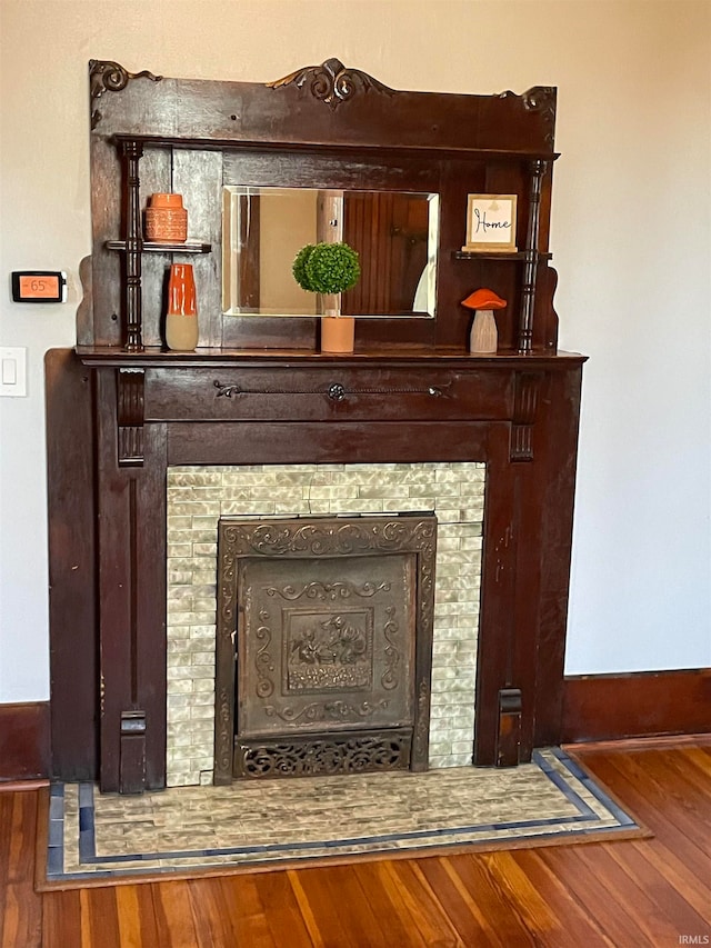 room details with wood-type flooring